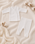 Conjunto bata y pelele en algodón morley NB