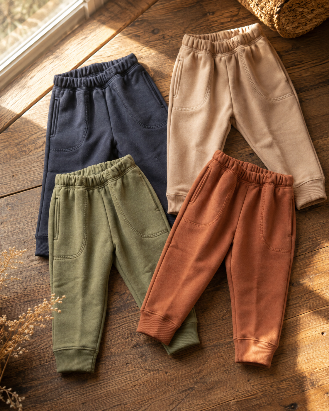 Pantalón Jogging con Felpa y Bolsillos Laterales BB