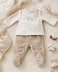 Conjunto de bata y pelele de plush RN
