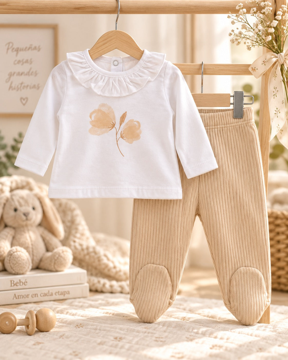 Conjunto fresco de bata/pelele de algodón MBA