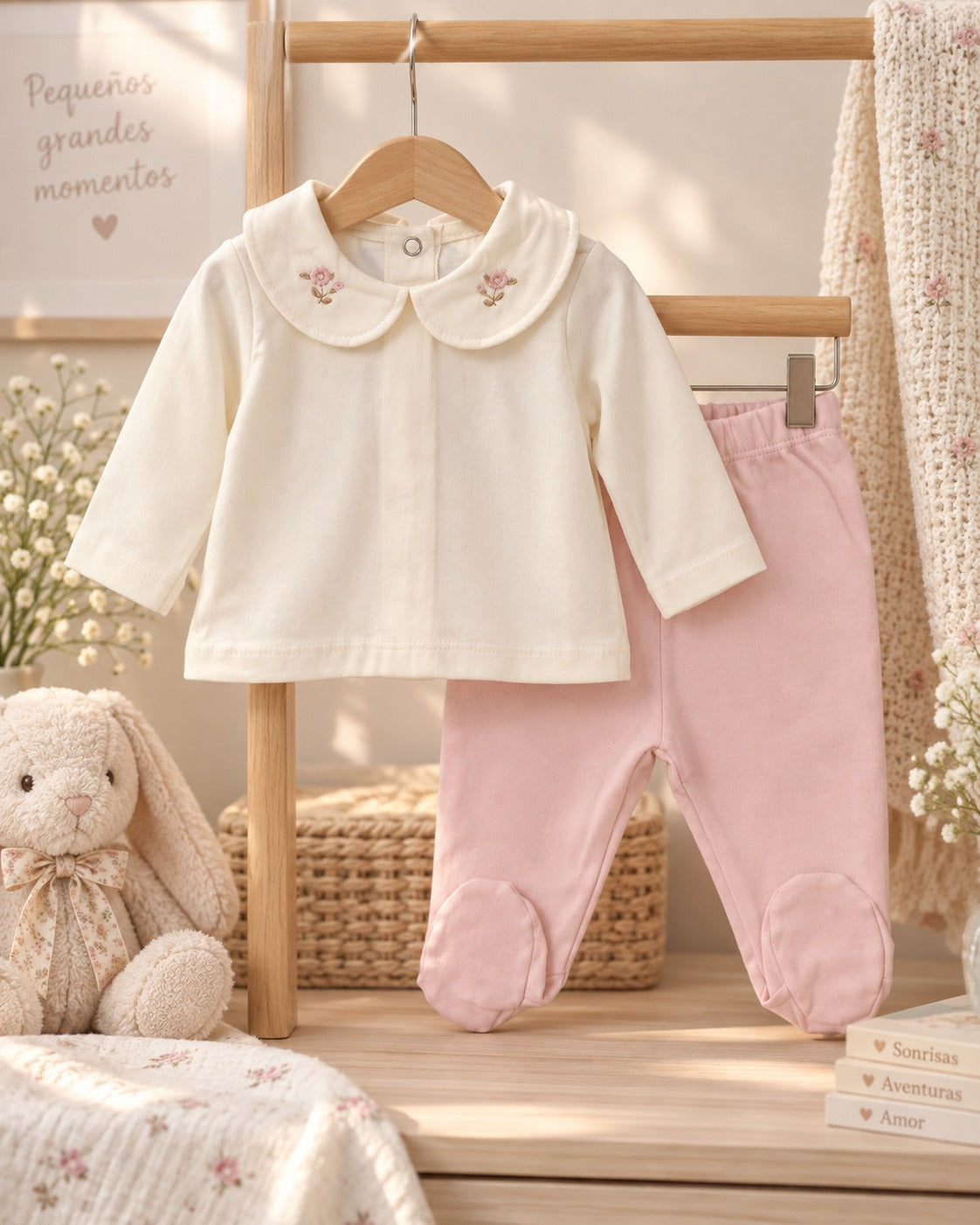 Conjunto fresco de bata/pelele de algodón MBA